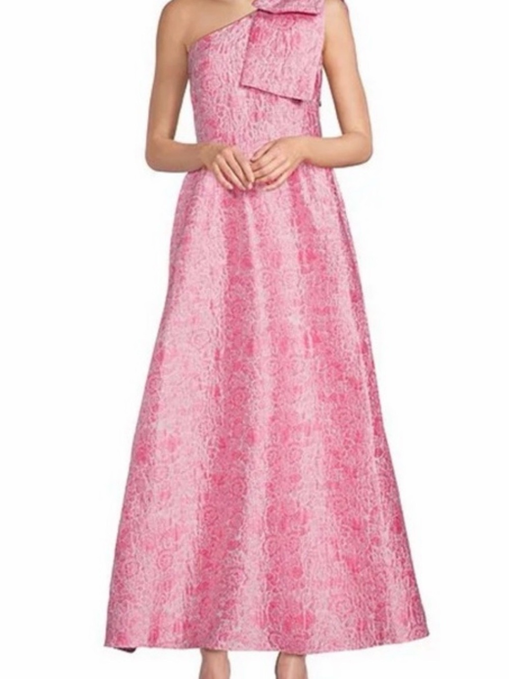 Abbey Glass Caroline Gown Pink Bubble Jacquard M Formal wedding